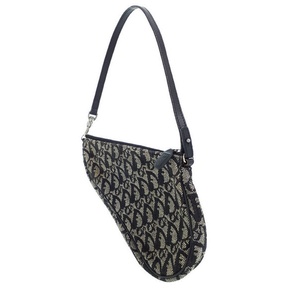 Christian Dior Trotter Pattern Saddle Pouch Semi-Shoulder Bag - Picture 4 of 9